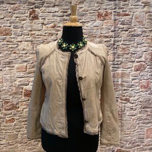 FABULOUS  Camel-Colored Leather Jacket, Elevenses
